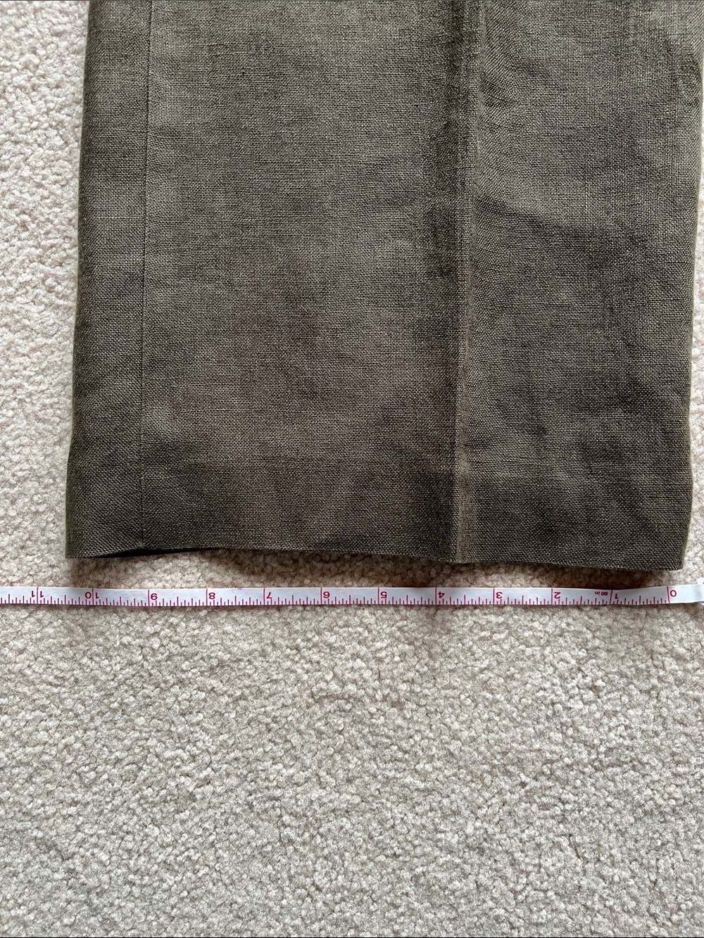 Talbots Woman’s Olive Irish Linen lined Pants - Picture 3 of 7